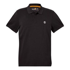 Timberland Mens Oyster River Logo Short-Sleeved Polo Shirt / Black